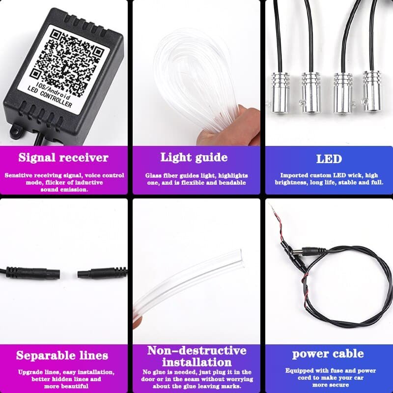 Interior Atmosphere RGB LED Fiber Optic