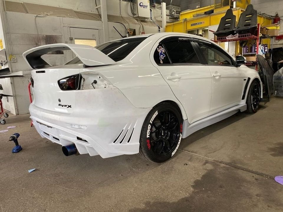 Evo X Varis V3 Rear Bumper FRP