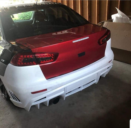 Evo X Varis V3 Rear Bumper FRP