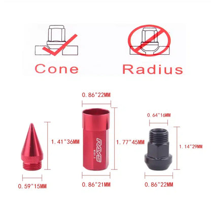 RAYS Anti-Theft Spike Nuts
