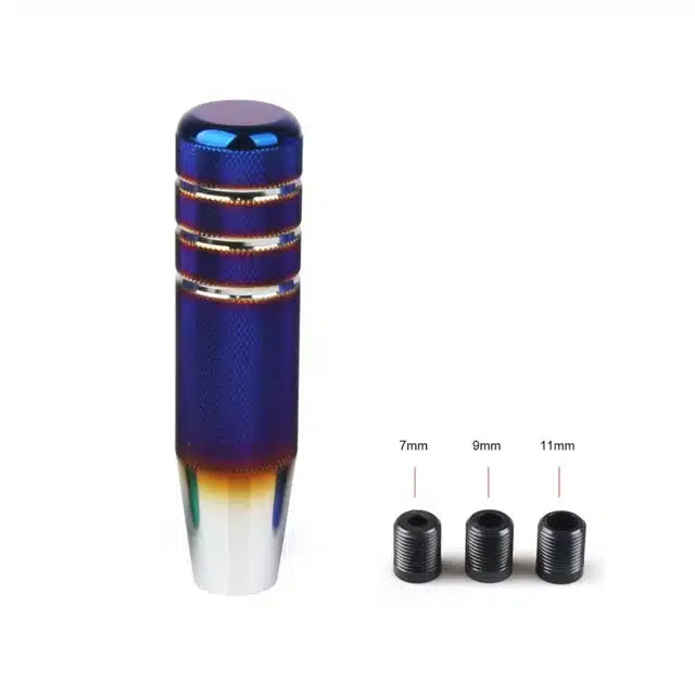 Universal Auto JDM 130MM Knurled Gear Shift Knob Manual Transmission Aluminum Non-Slip Shifter Lever Knob
