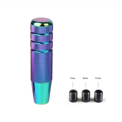 Universal Auto JDM 130MM Knurled Gear Shift Knob Manual Transmission Aluminum Non-Slip Shifter Lever Knob