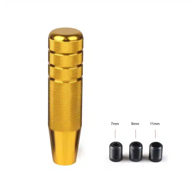 Universal Auto JDM 130MM Knurled Gear Shift Knob Manual Transmission Aluminum Non-Slip Shifter Lever Knob